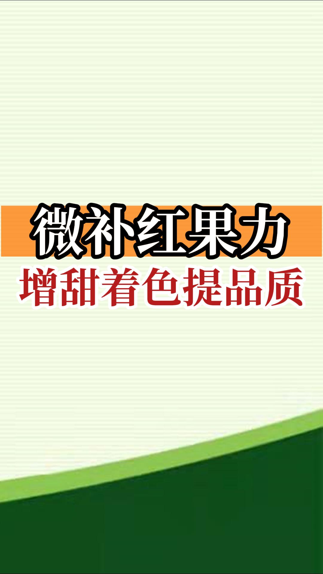 微補(bǔ)紅果力，增甜著色提品質(zhì)